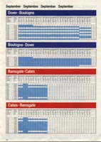 The Hoverspeed 1982 brochure, including timetables - September timetables